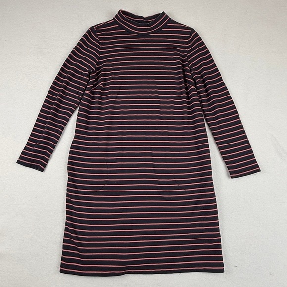 J. Jill Dresses & Skirts - J.‎ Jill Shift Dress Womens Medium Blue Pink Striped Nautical Coastal Preppy
